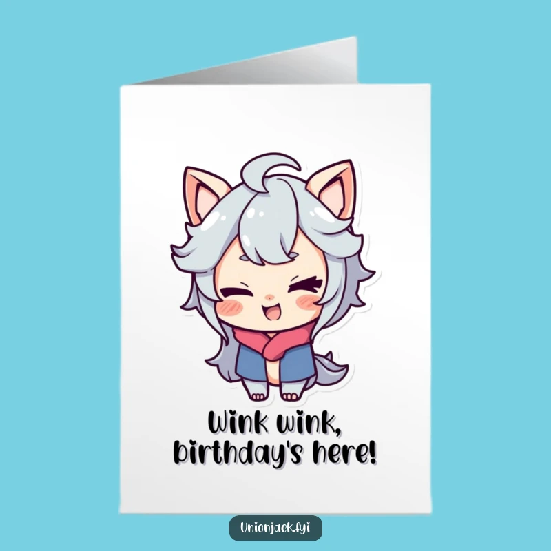 Funny Free Printable Birthday Card: Cheeky Wink, Perfect Downloadable Gift