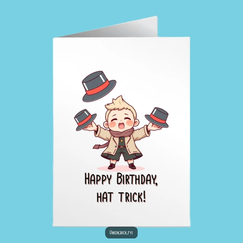 Funny Free Printable Birthday Card: Juggling Hats for a Whimsical Downloadable Gift