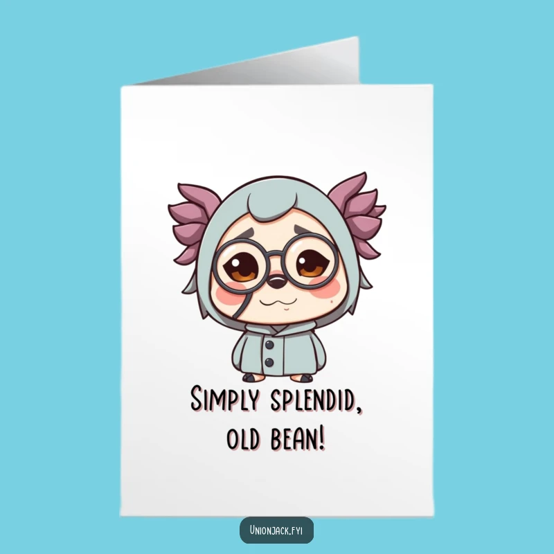 Free Printable Congrats Card: Monocle Face Character Funny Success