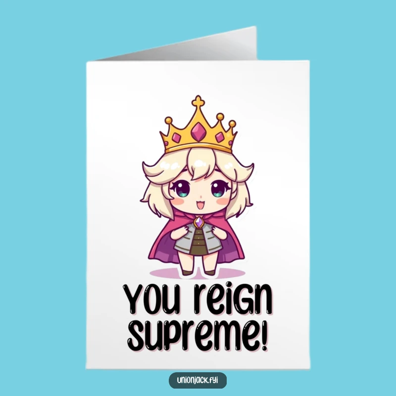 Free Printable Congrats Card: Regal Character Funny Downloadable Gift