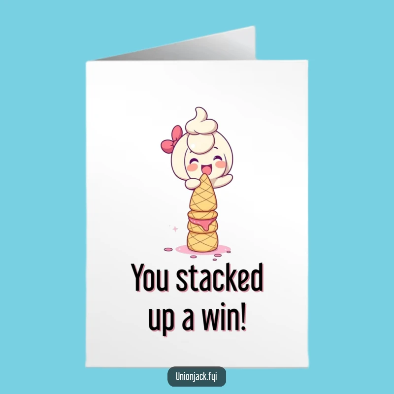 Free Printable Congrats Card: Scone Tower Giggles - Funny Downloadable