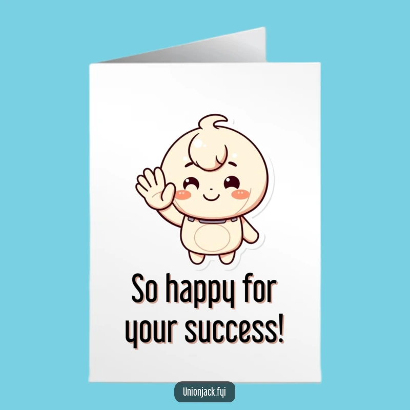 Free Printable Congrats Card: Welcoming Wave Celebrates Success Funny