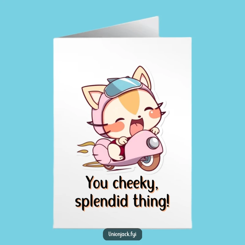 Free Printable Congratulations Card: Cheeky Tongue Out for Cheers