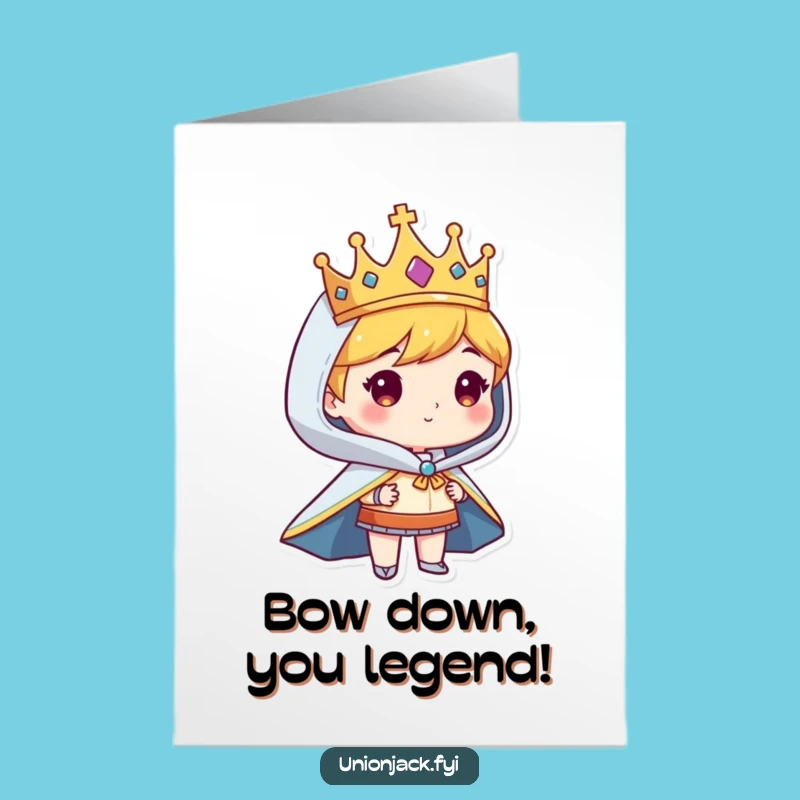 Free Printable Congratulations Card: Regal Character for a Grand Downloadable Gift