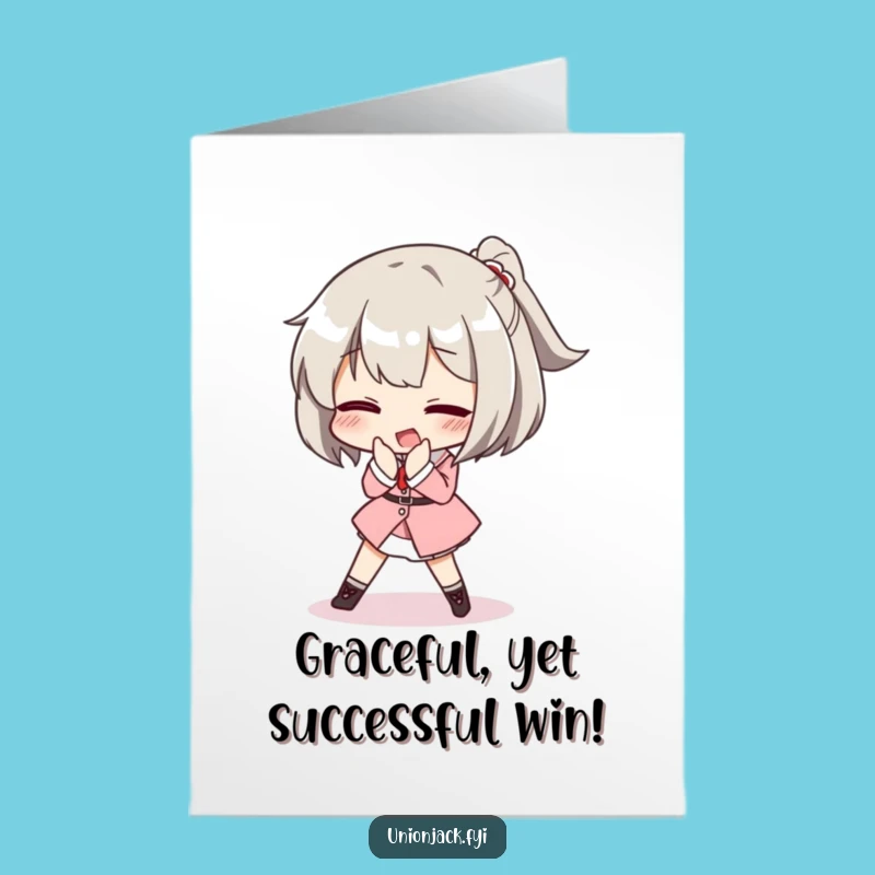 Hilarious Free Printable Congrats Card: Posh Curtsey Mishap, Perfect Downloadable & Print at Home Gift