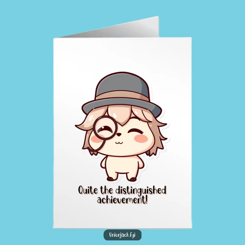 Free Printable Congratulations Card: Dapper Wink Character Smashing Success Downloadable