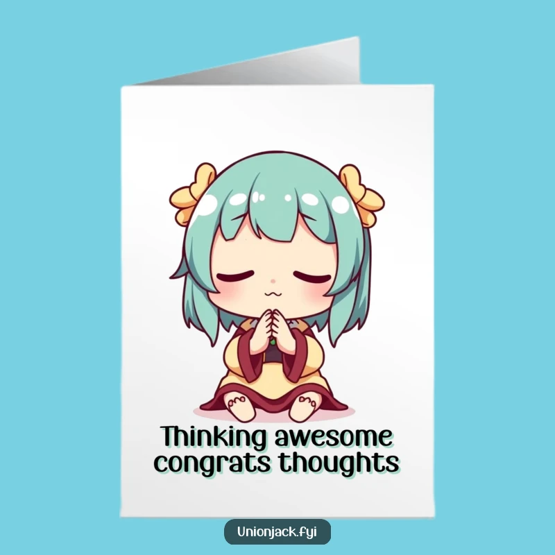 Free Printable Congrats Card: Reflective Character, Meaningful Downloadable Gift for Achievements