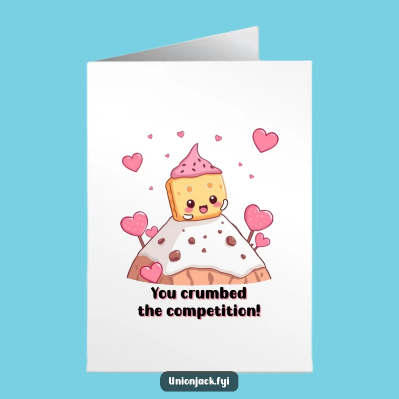 Free Printable Congrats Card: Biscuit Teacake Climb - Funny Downloadable Achievement Gift