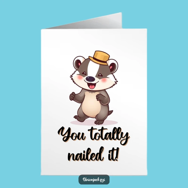 Free Printable Congrats Card: Badger's Ballroom Blitz, Downloadable Gift