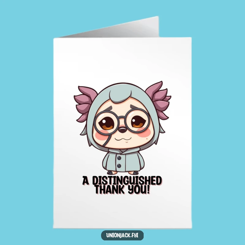Free Printable Thank You Card: Monocle Face Character Funny Gratitude