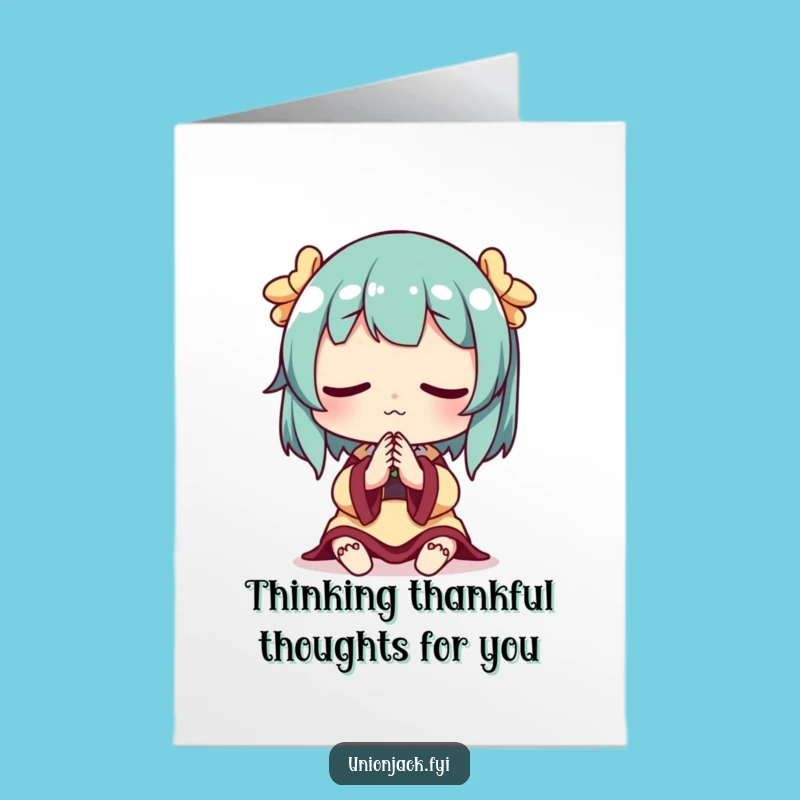 Free Printable Thank You Card: Contemplative Character, Sincere Downloadable Gift for Gratitude