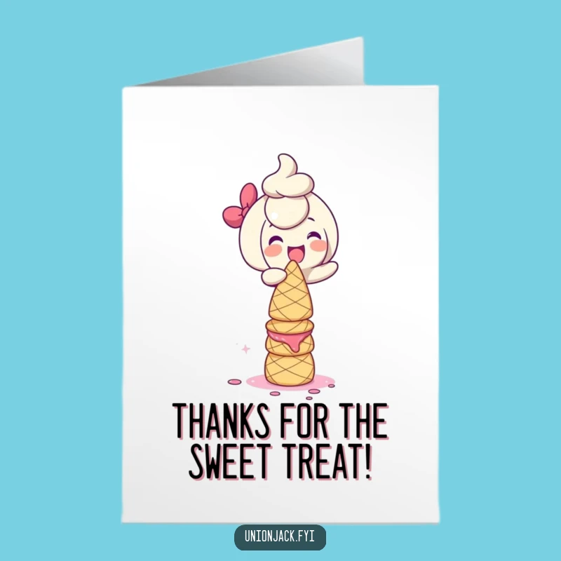 Free Printable Thank You Card: Giggling Scone Tower - Funny Downloadable