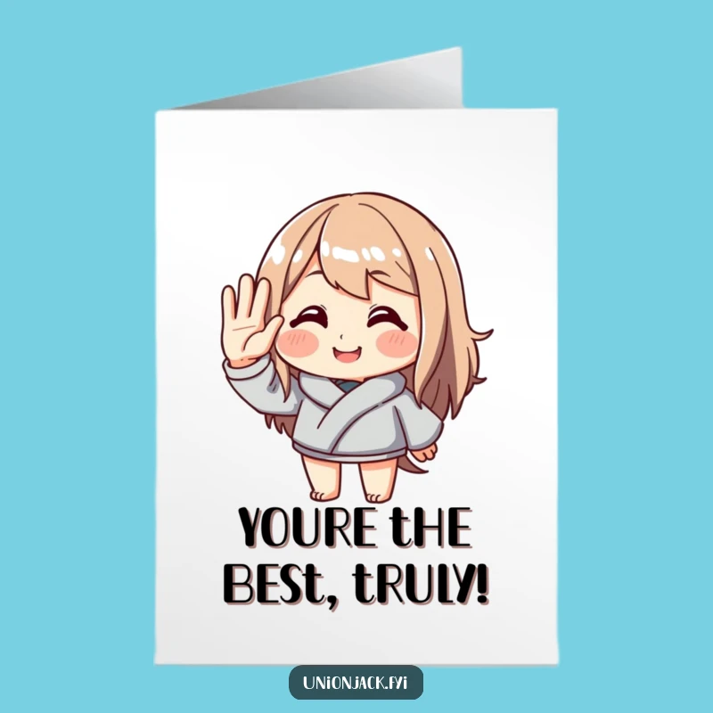 Free Printable Thank You Card: Polite Saluting Character, Humorous Downloadable Note