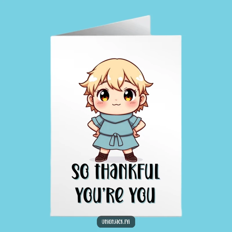 Free Printable Thank You Card: Proud Pose for a Grateful Downloadable Gift