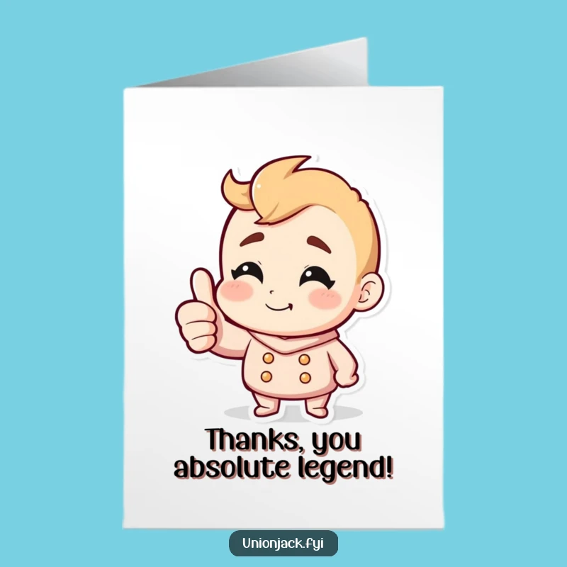 Free Printable Thank You Card: Cheeky Thumbs Up Funny Downloadable Gift