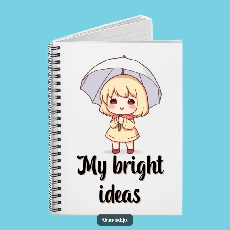 Funny Character Happy Brolly Notebook: Jot Down Your Happy Thoughts
