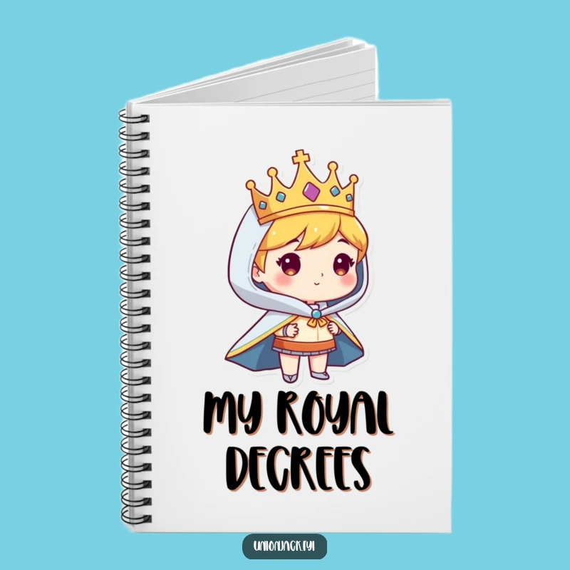 Funny Regal Character Notebook: Lined Crowned Royalty Journal Gift