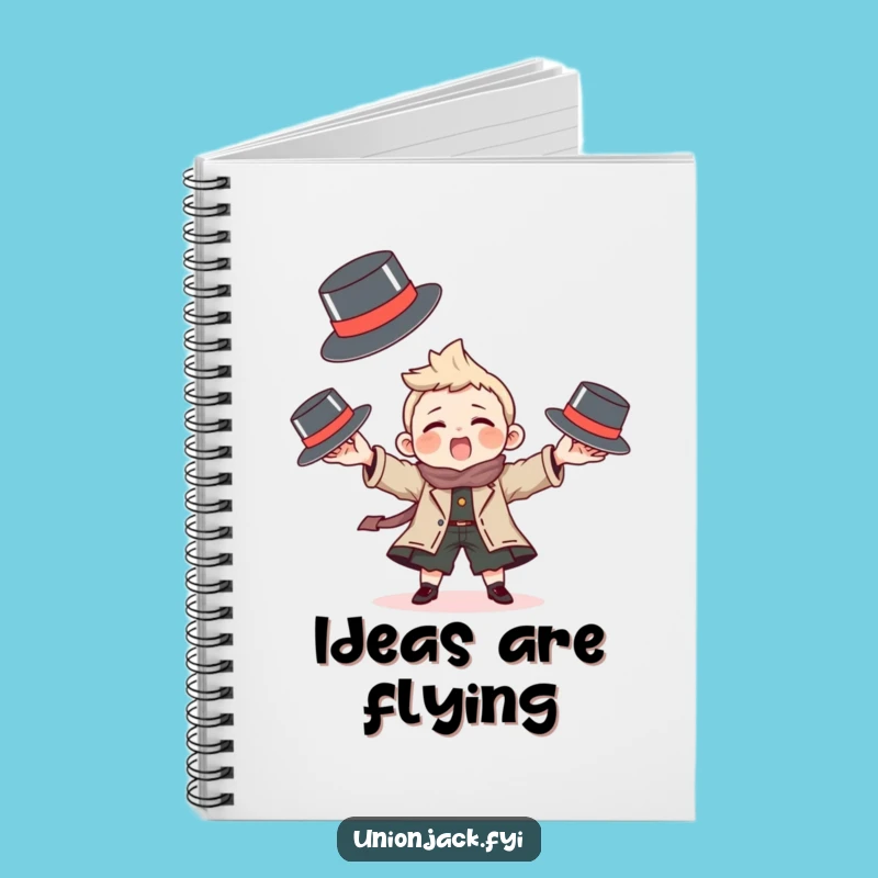 Funny Juggling Hats Notebook: Lined Playful Journal Gift