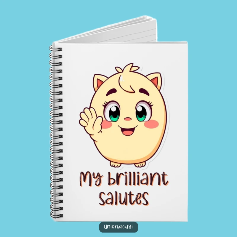Funny Notebook: Happy Character Salutes, Perfect for Notes and Funny Gift