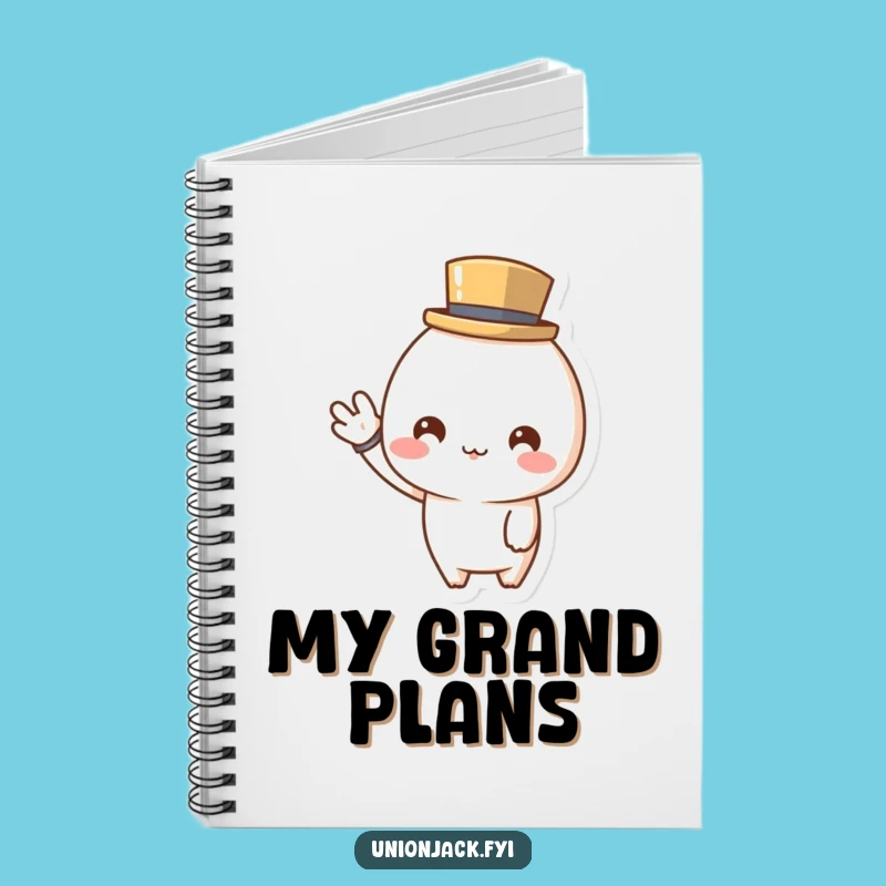 Funny Top Hat Wave Notebook: Jot Down Ideas with Dapper Charm - Funny Gift