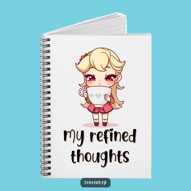 Funny Sophisticated Notebook: Jot Down Style with Teacup Pose, Great Gift!