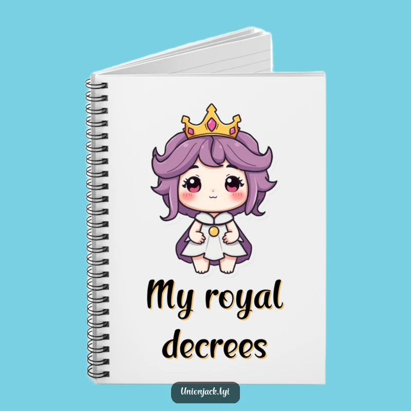 Funny Crowned Character Notebook: Regal Journal for Majestic Thoughts