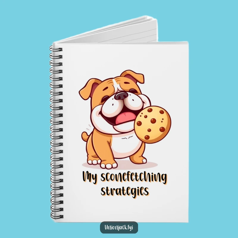 Funny Bulldog Scone Notebook - Jot Down Playful Ideas