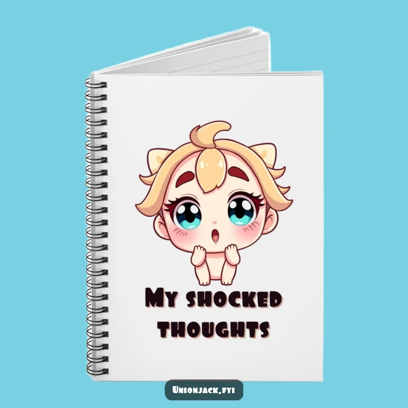 Funny Notebook: Surprise Thoughts - Wide-Eyed Character Journal Gift