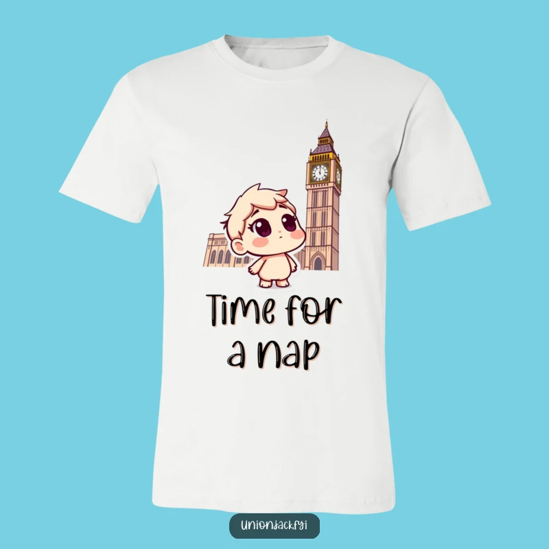 Funny Curious Big Ben T-Shirt: Hilarious London Trip Apparel Gift