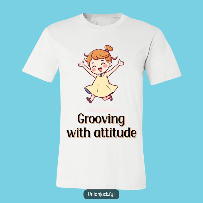 Funny Dancing Character T-Shirt - Jaunty Stride Style, Ultimate Funny Gift for Movers