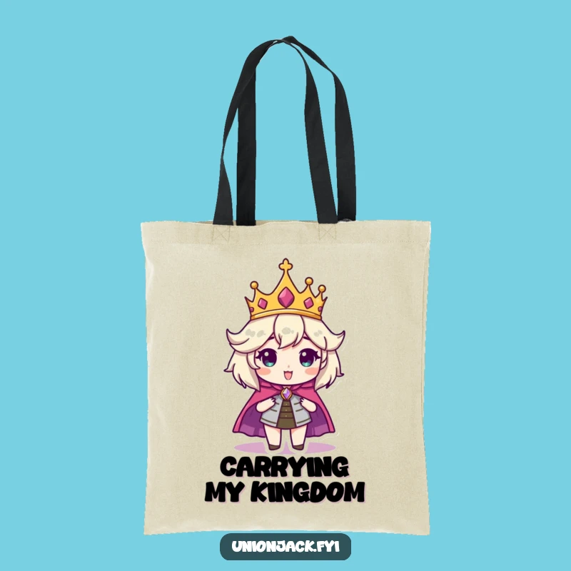 Funny Regal Character Tote Bag - Carry Your Kingdom in Style!