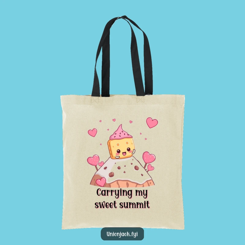 Funny Biscuit Climbing Tote Bag - Carry Your Ambition