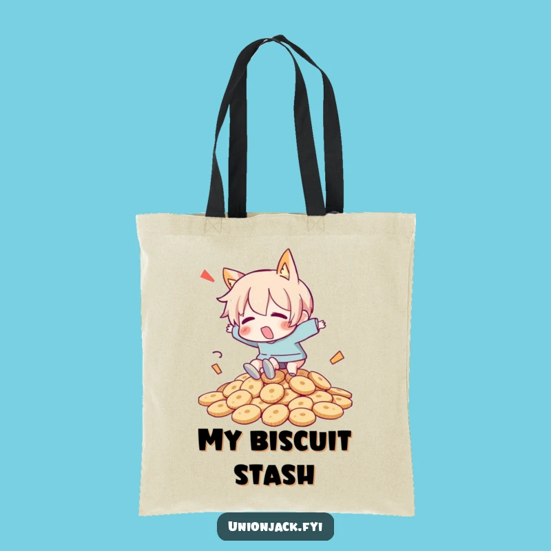 Funny Biscuit Disaster Tote Bag: Hilarious Character Carryall for Snack Lovers