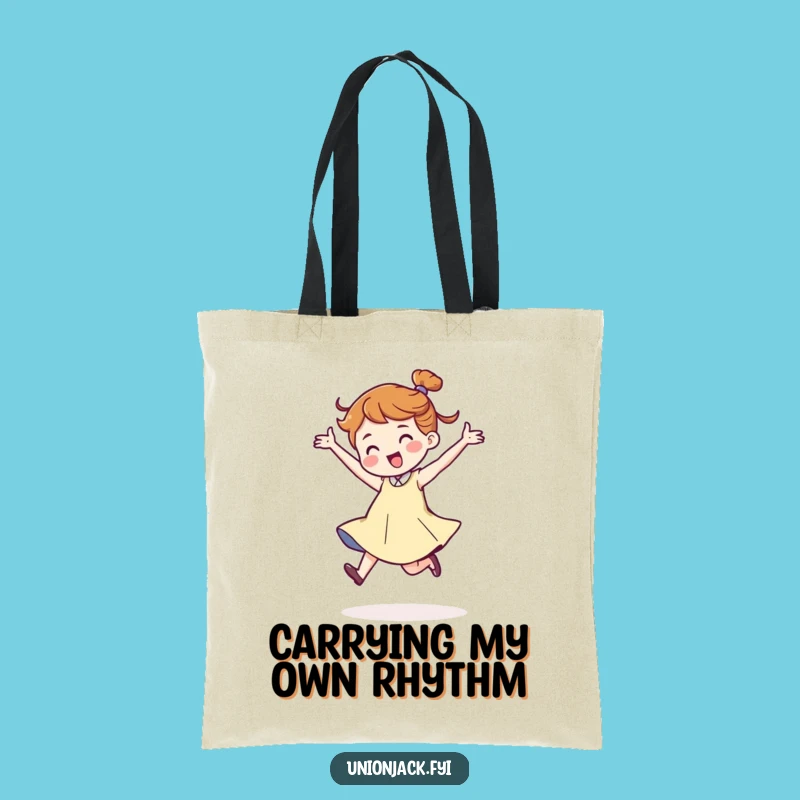 Funny Dancing Character Tote Bag - Jaunty Stride Fun, Practical and Funny Gift