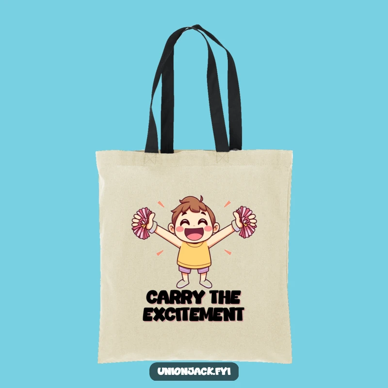 Funny Jovial Cheerleader Tote Bag: Hilarious Carry-All for Your Spirit Gift