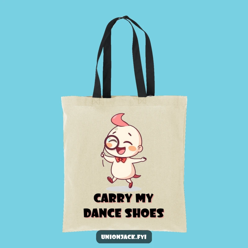Funny Monocle Jig Tote Bag: Stylish Character Carryall for Elegant Errands