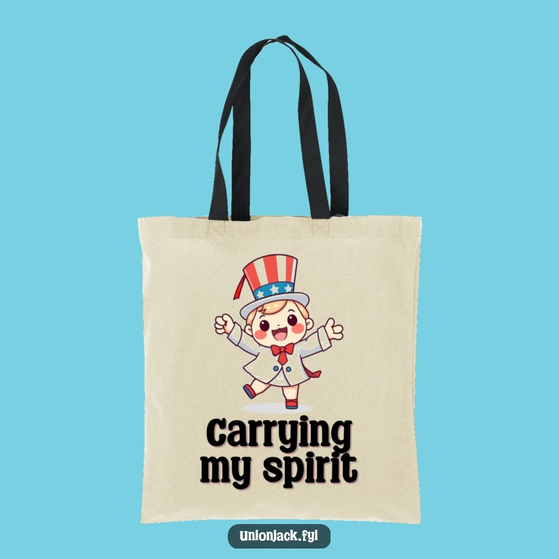 Funny Patriotic Jig Tote Bag: Happy Dancer Bag for Festive Errands